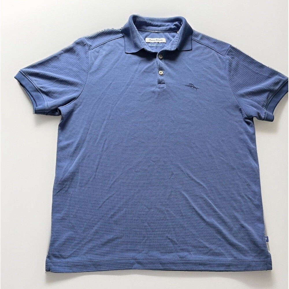 Tommy Bahama IslandZone Polo Shirt Blue Men’s (S) Short Sleeve Cotton Knit Golf